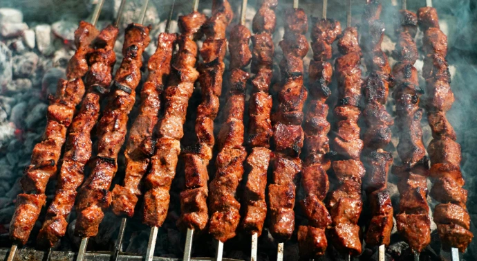 Grilled meat at Eni Stores
