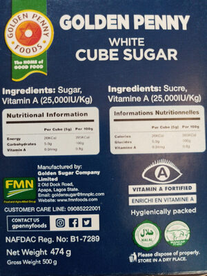 Golden Penny Cube Sugar 500g