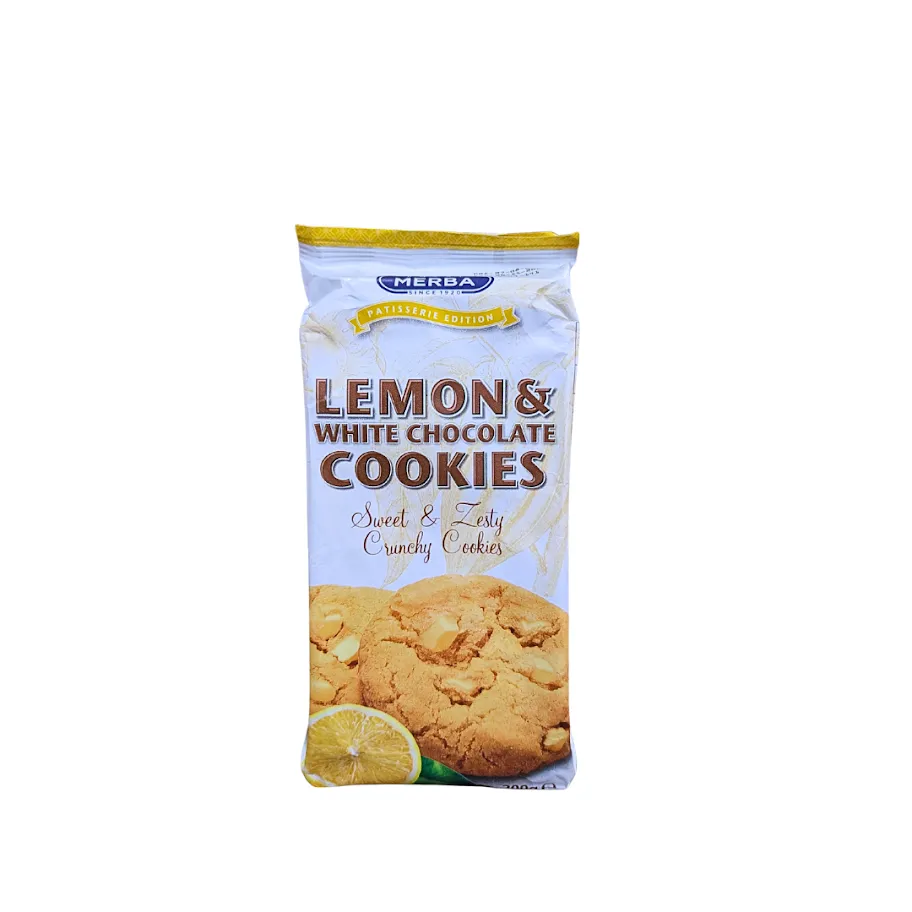 Merba Lemon & White Chocolate Cookies 200g