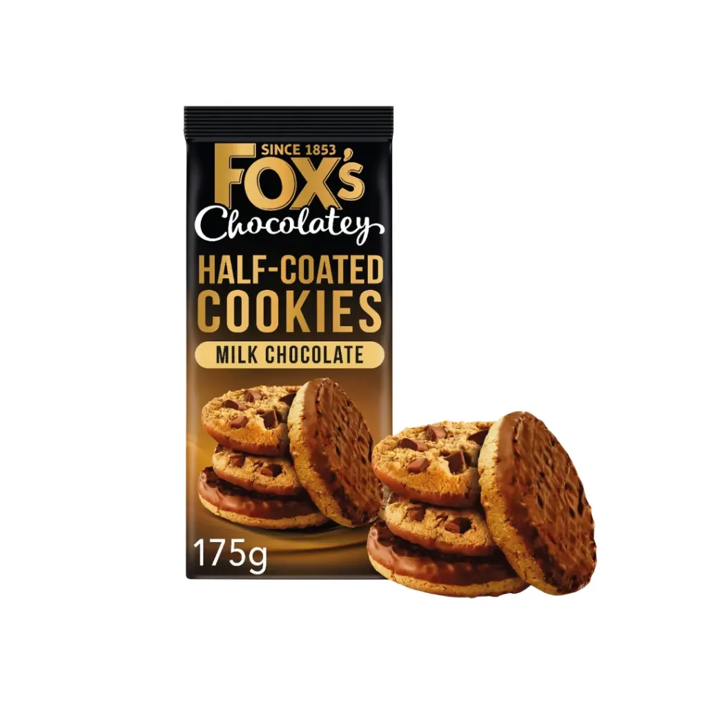 Fox's Half Coated Milk Chocolate Cookies 175g