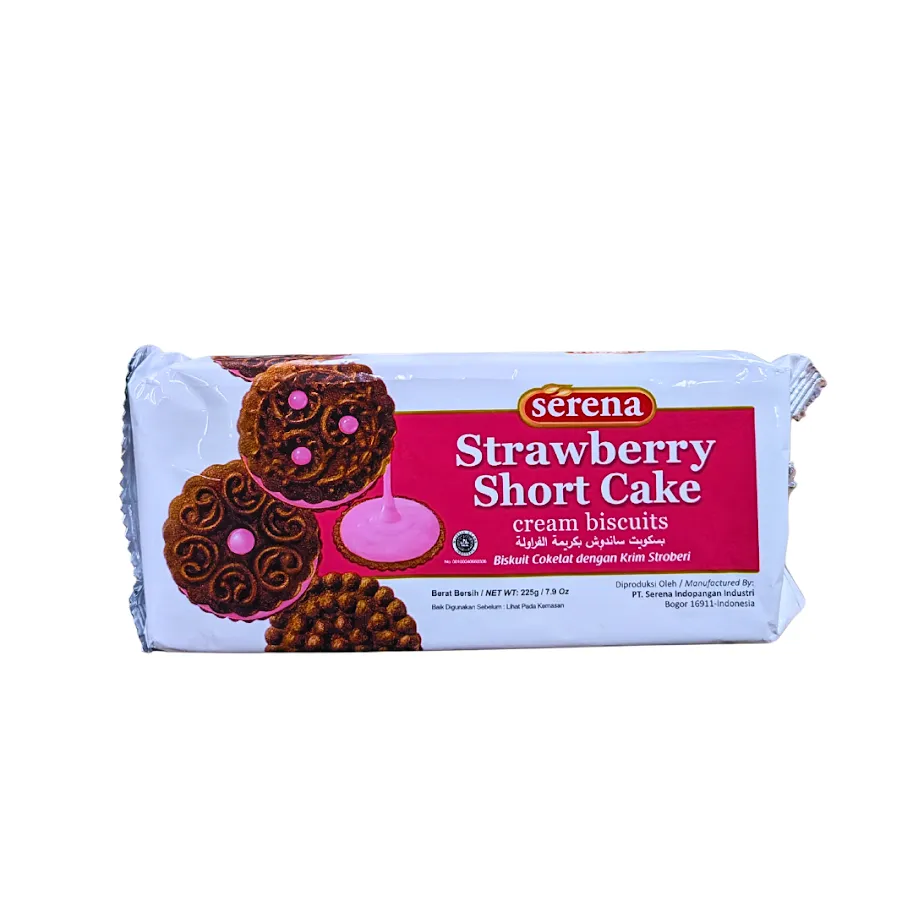 Serena Strawberry Short Cake Cream Biscuits 225g