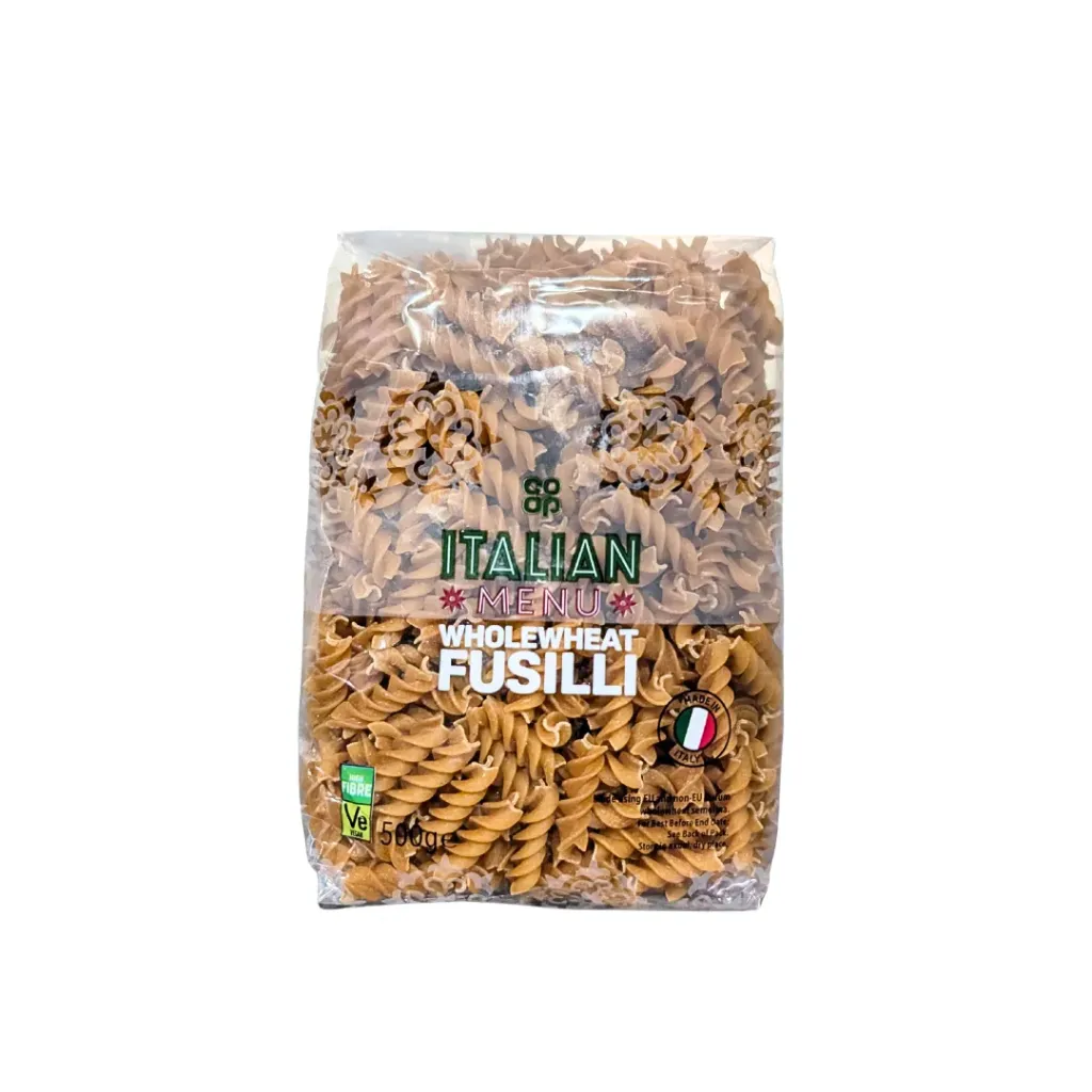 CO-OP Italian Whole Wheat Fusilli Pasta 500g