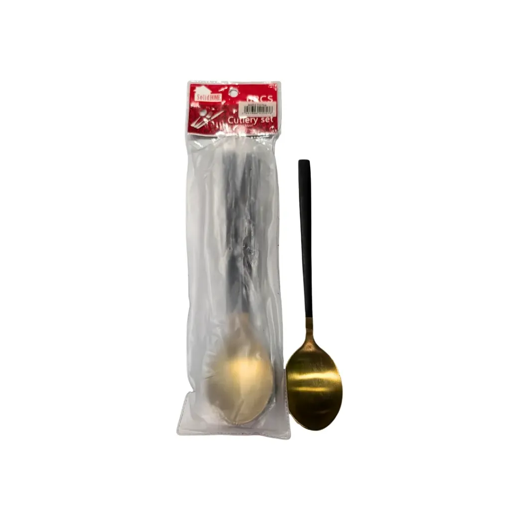 Solid Home Black & Gold Spoon