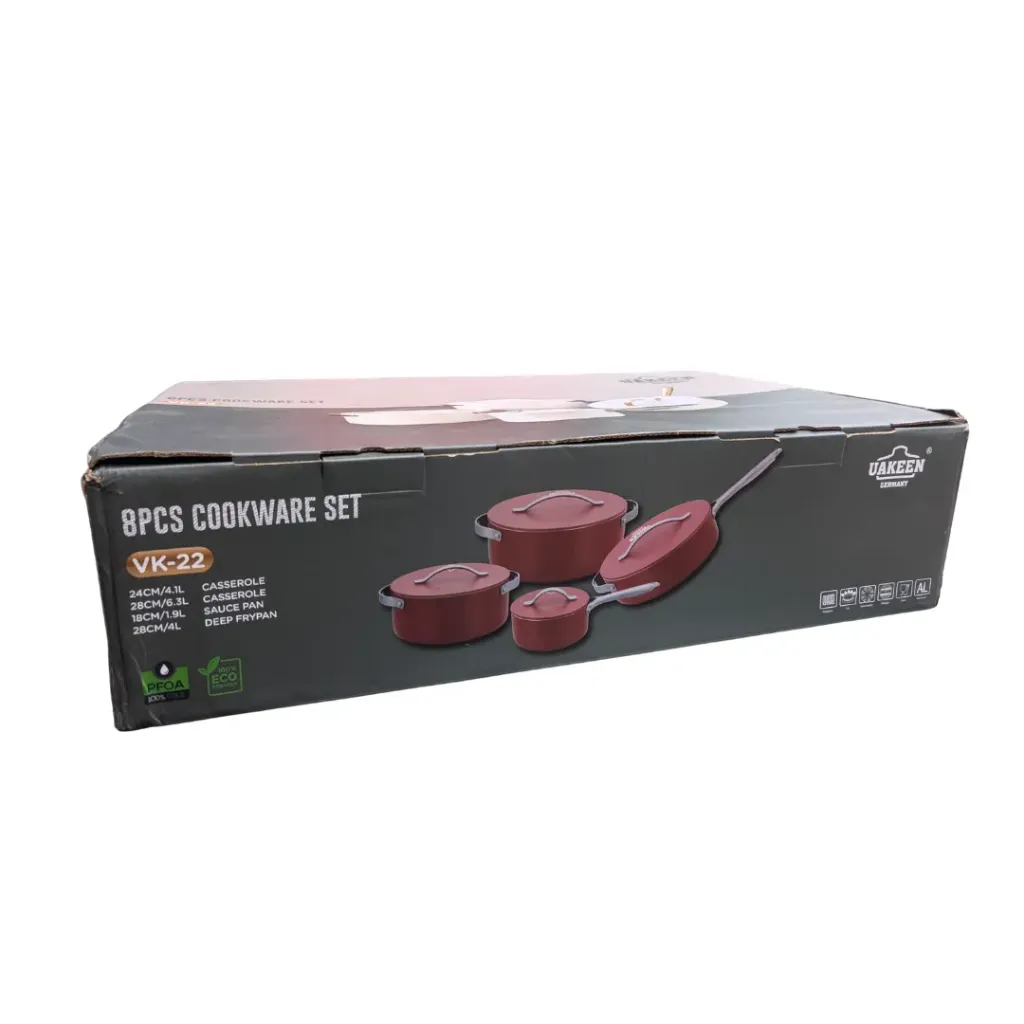 UAKEEN 8-Piece Cookware Set- VK 22