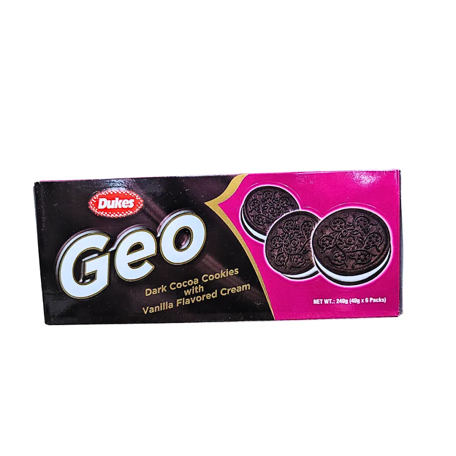 Dukes Geo Dark Cocoa Cookies 240g