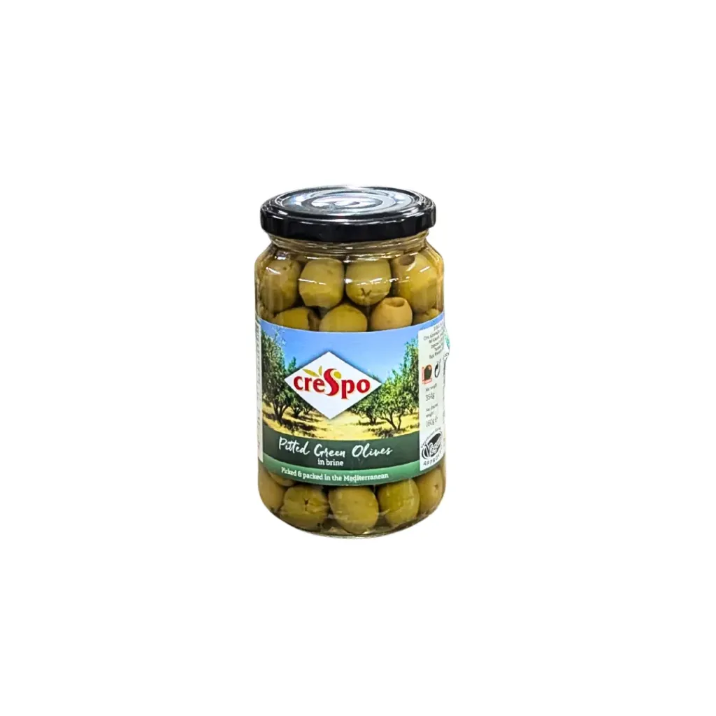Crespo Pitted Green Olives in Brine 354g