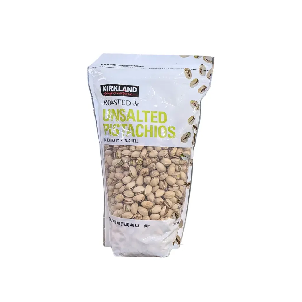 KIRKLAND Roasted & Unsalted Pistachios 1.36kg