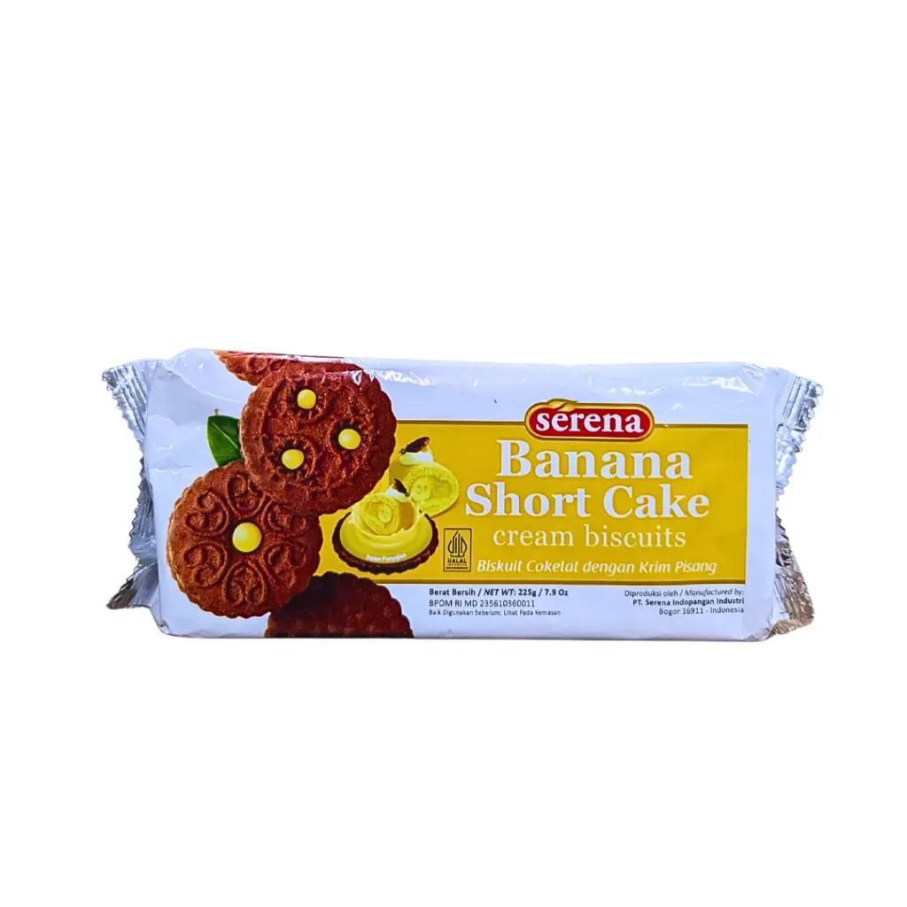 Serena Banana Short Cake Cream Biscuits 225g
