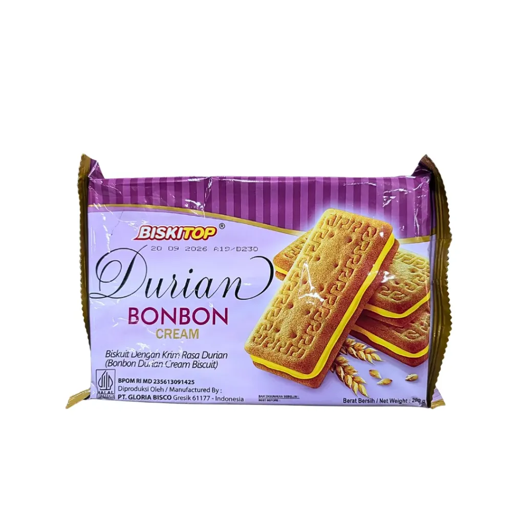 Biskitop Durian BonBon Cream Biscuit