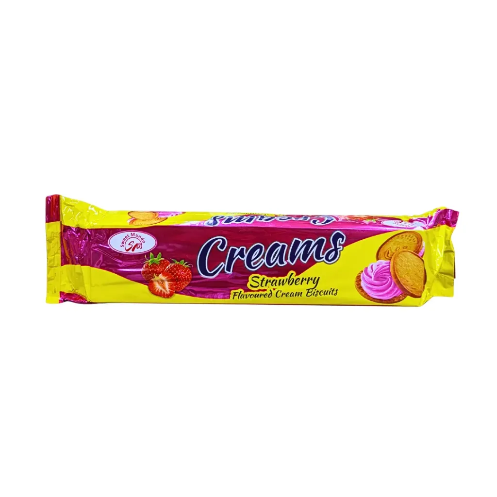 Sweet Mundo Creams Biscuit (Strawberry Flavour)