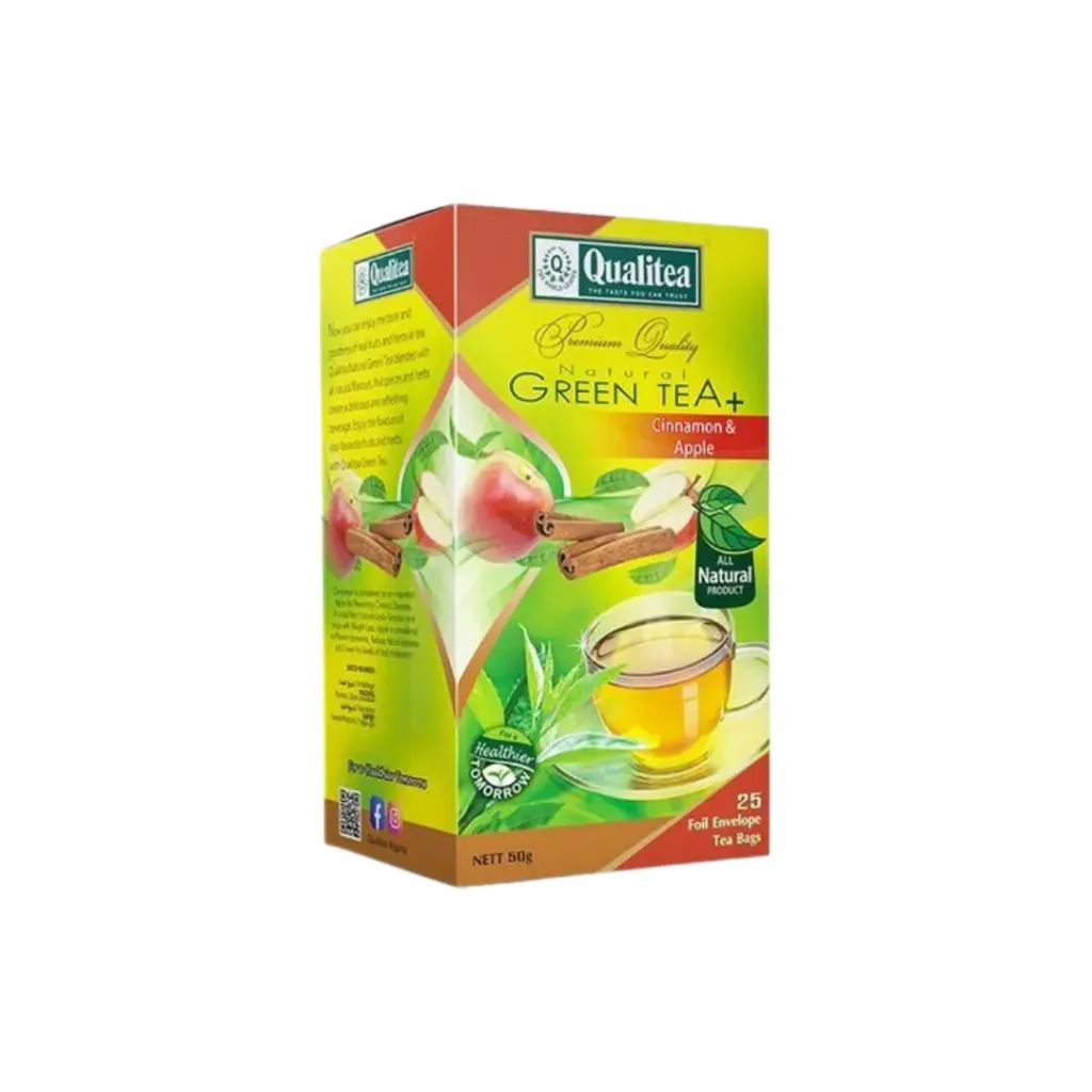 Qualitea Natural Green Tea + Cinnamon and Apple 50g